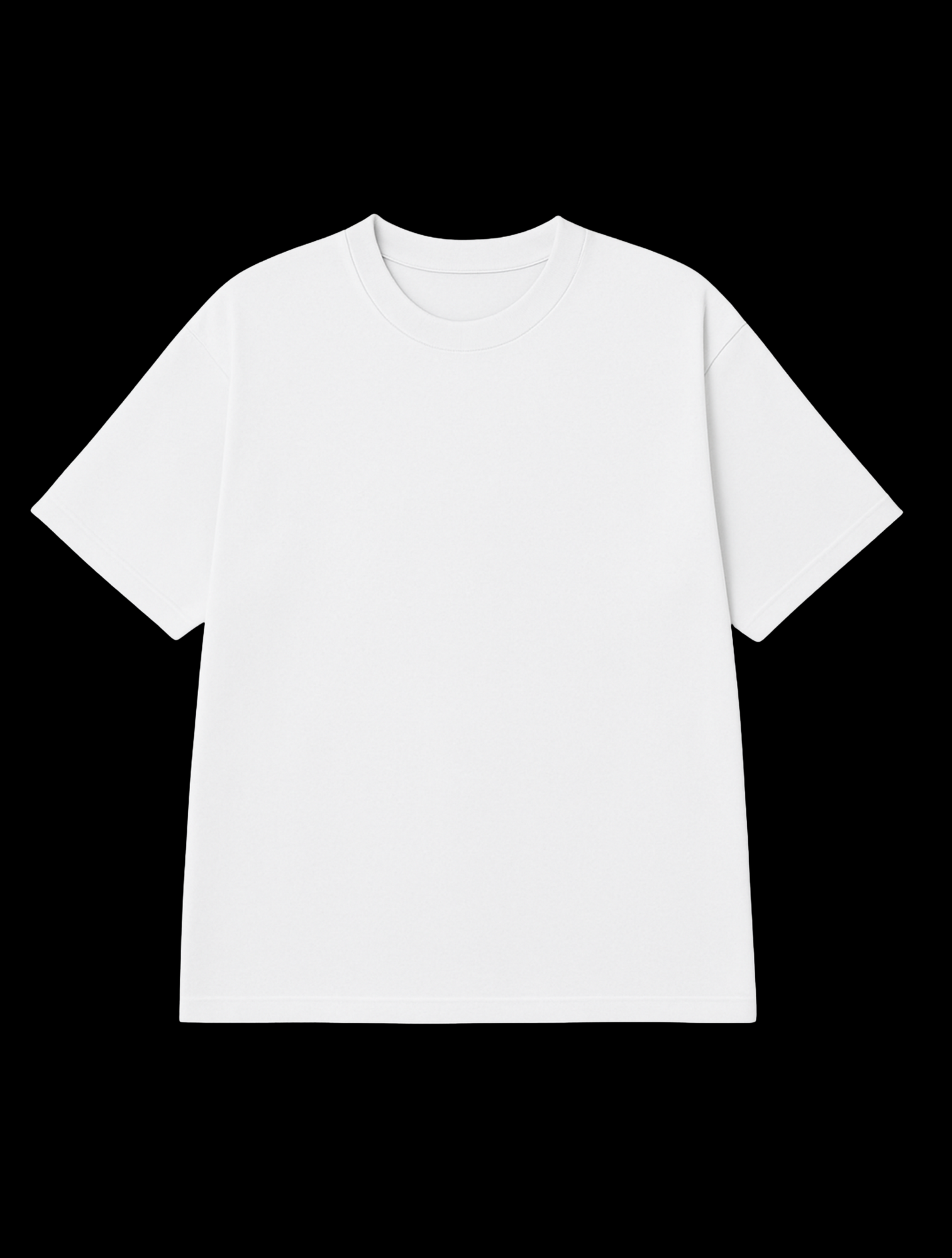 Solid Unisex White Oversized T-Shirt