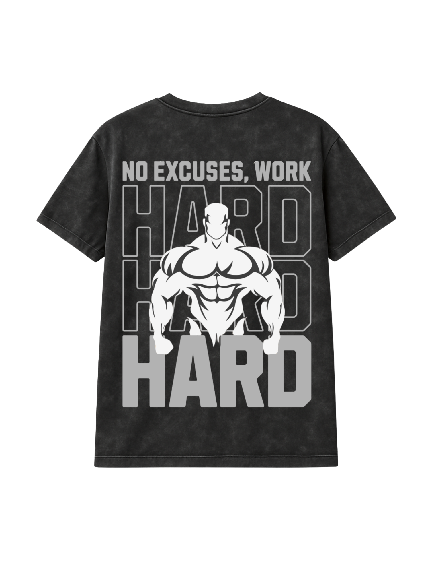 No Excuses, Just Results. Work Hard Oversized Gym Tee