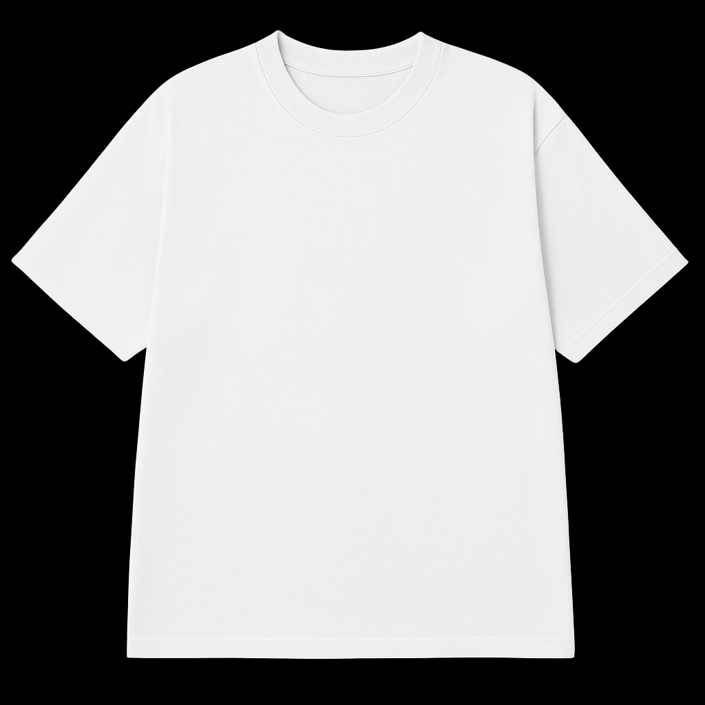 Solid Unisex White Oversized T-Shirt