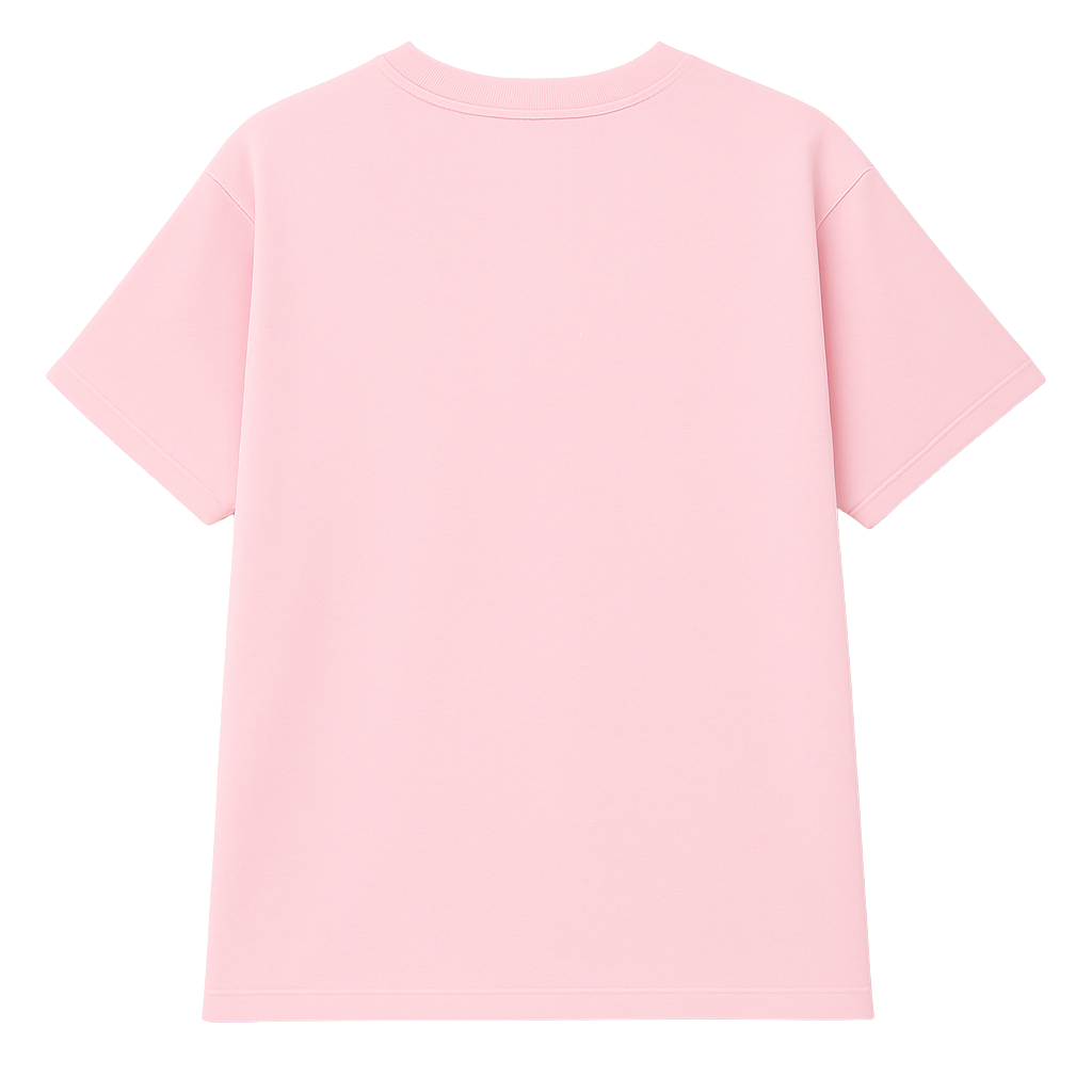 Solid Unisex Baby Pink Oversized T-Shirt