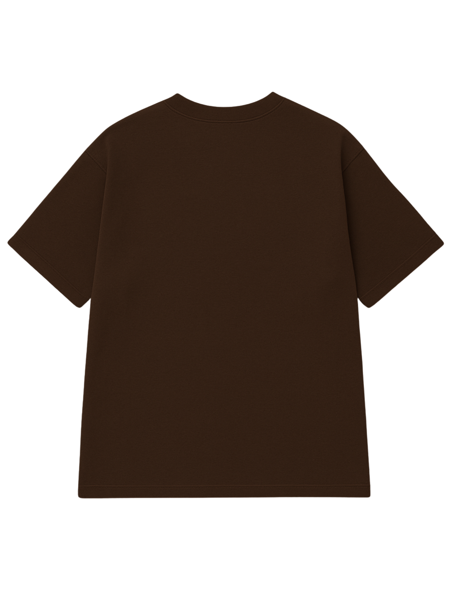 Solid Unisex Chocolate Brown Oversized T-Shirt