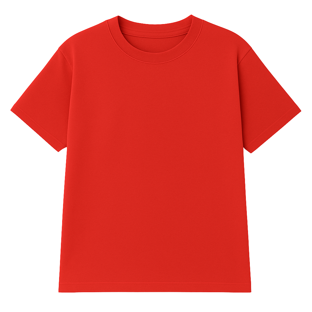 Solid Unisex Red Oversized T-Shirt