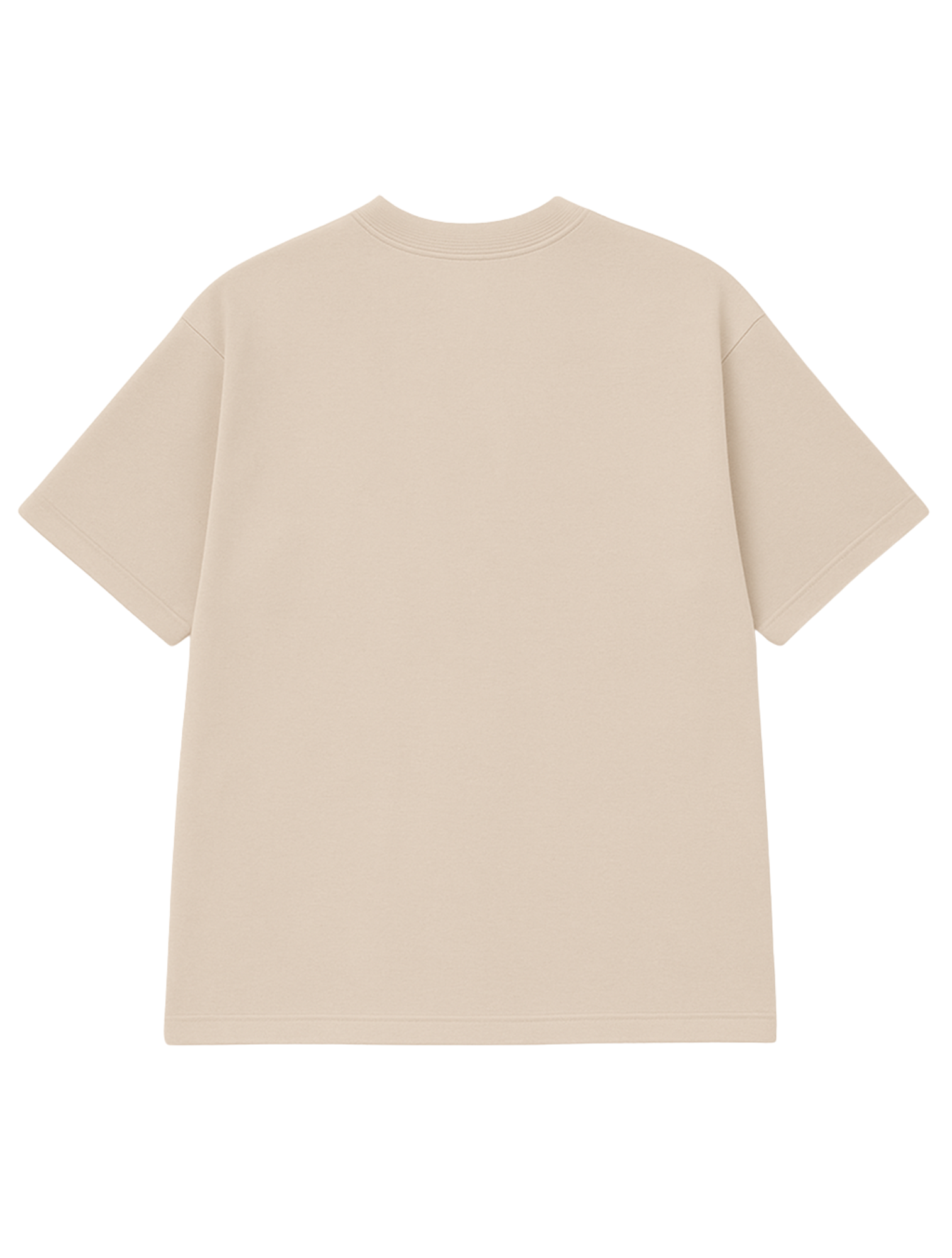 Solid Unisex Beige Oversized T-Shirt