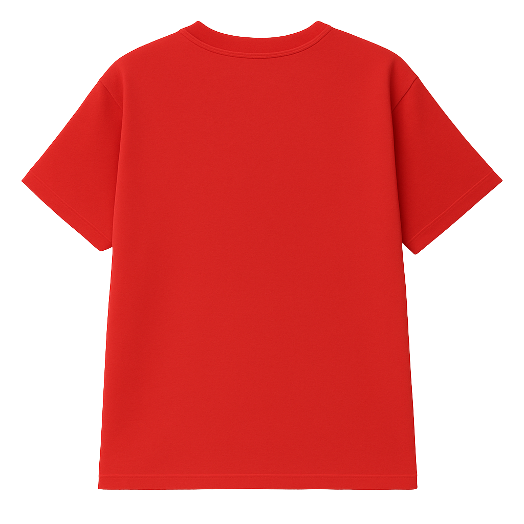 Solid Unisex Red Oversized T-Shirt