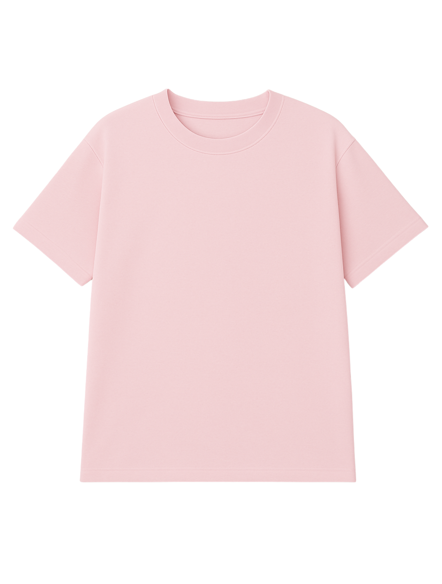 Solid Unisex Baby Pink Oversized T-Shirt