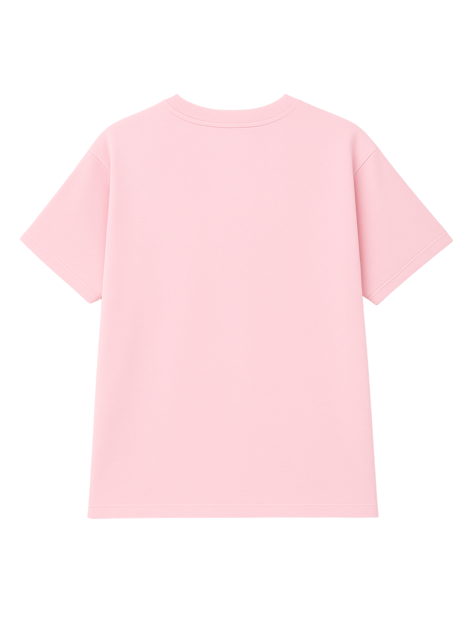 Solid Unisex Baby Pink Oversized T-Shirt