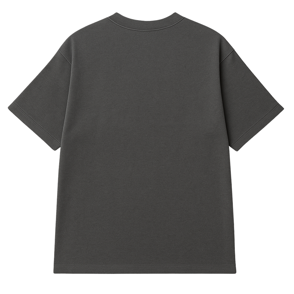 Solid Unisex Grey Oversized T-Shirt