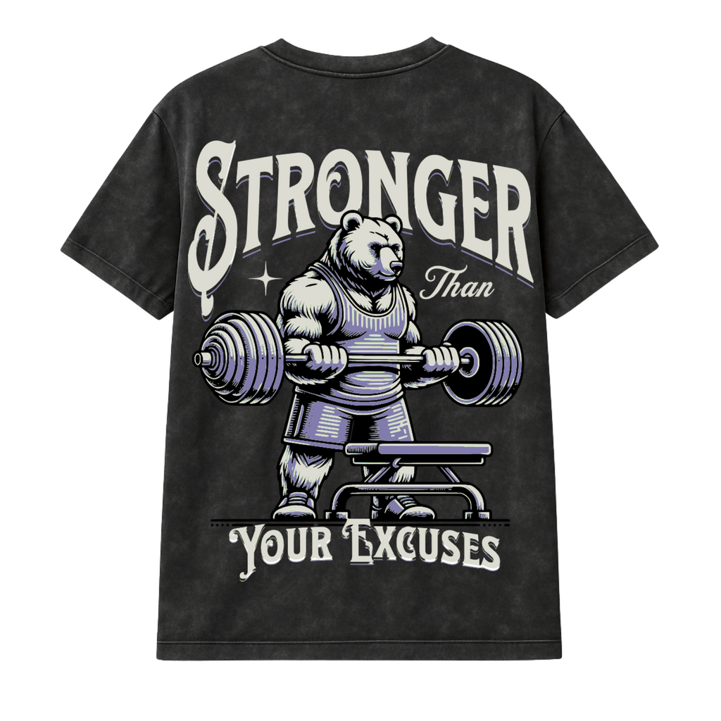 Stronger Than Your Excuses – Gym Oversized Tee