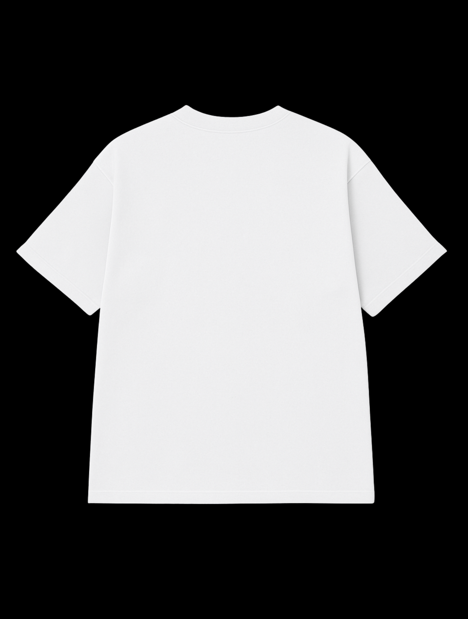 Solid Unisex White Oversized T-Shirt
