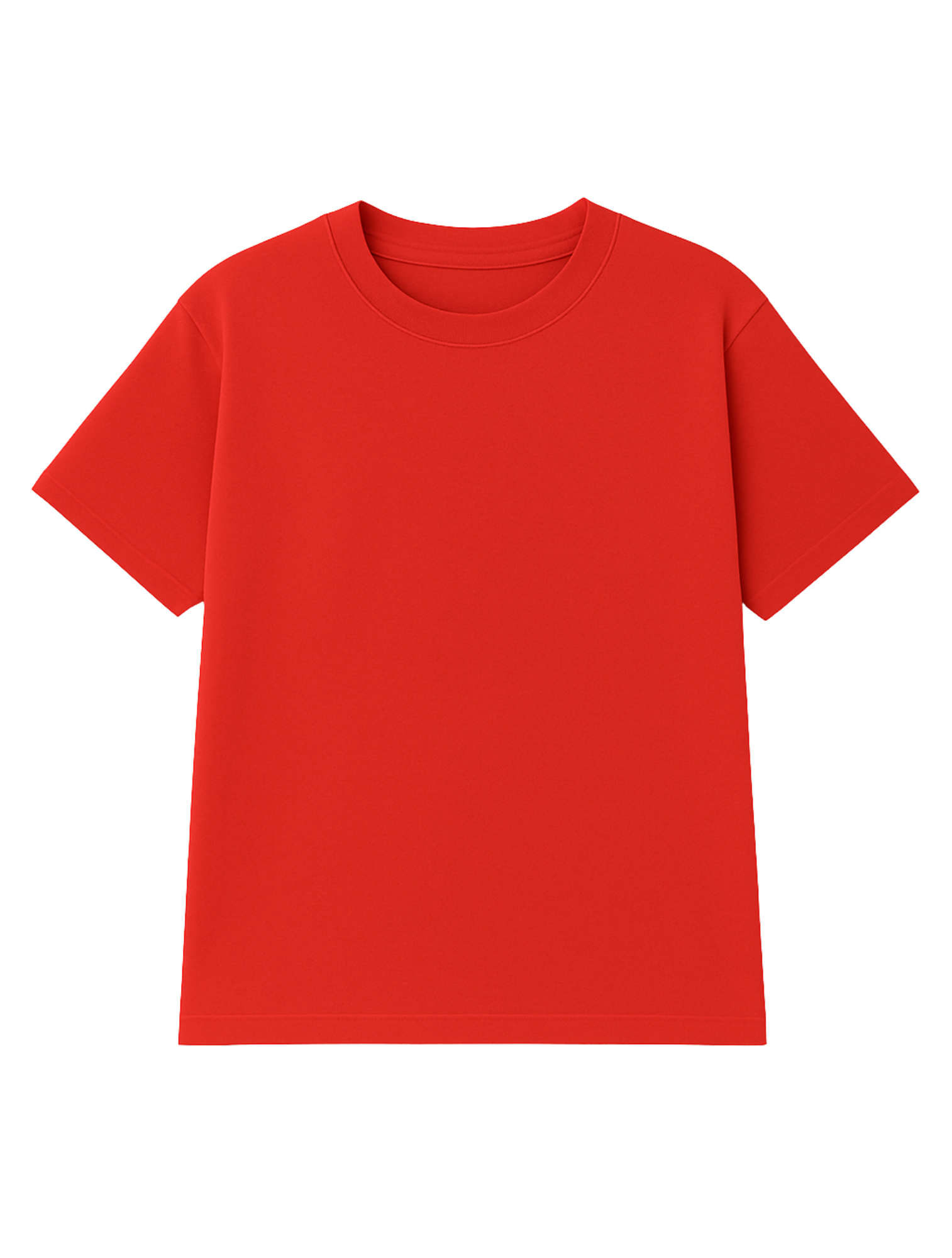 Solid Unisex Red Oversized T-Shirt