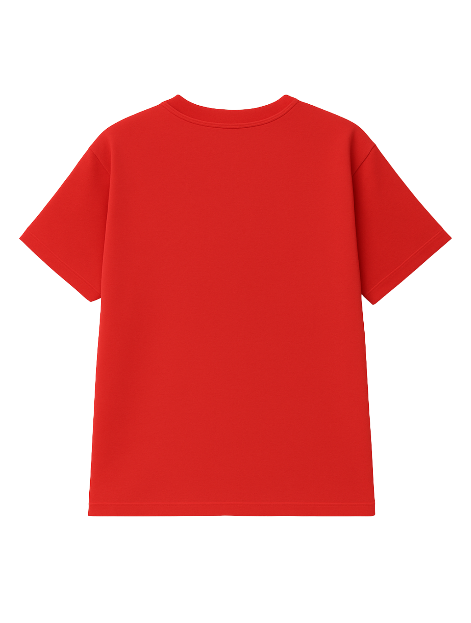 Solid Unisex Red Oversized T-Shirt