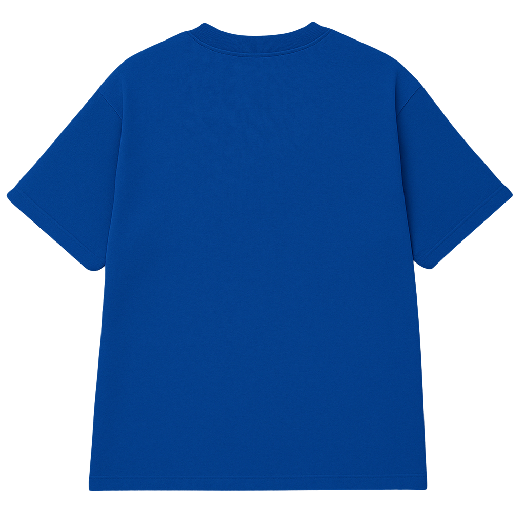 Solid Unisex Royal Blue Oversized T-Shirt
