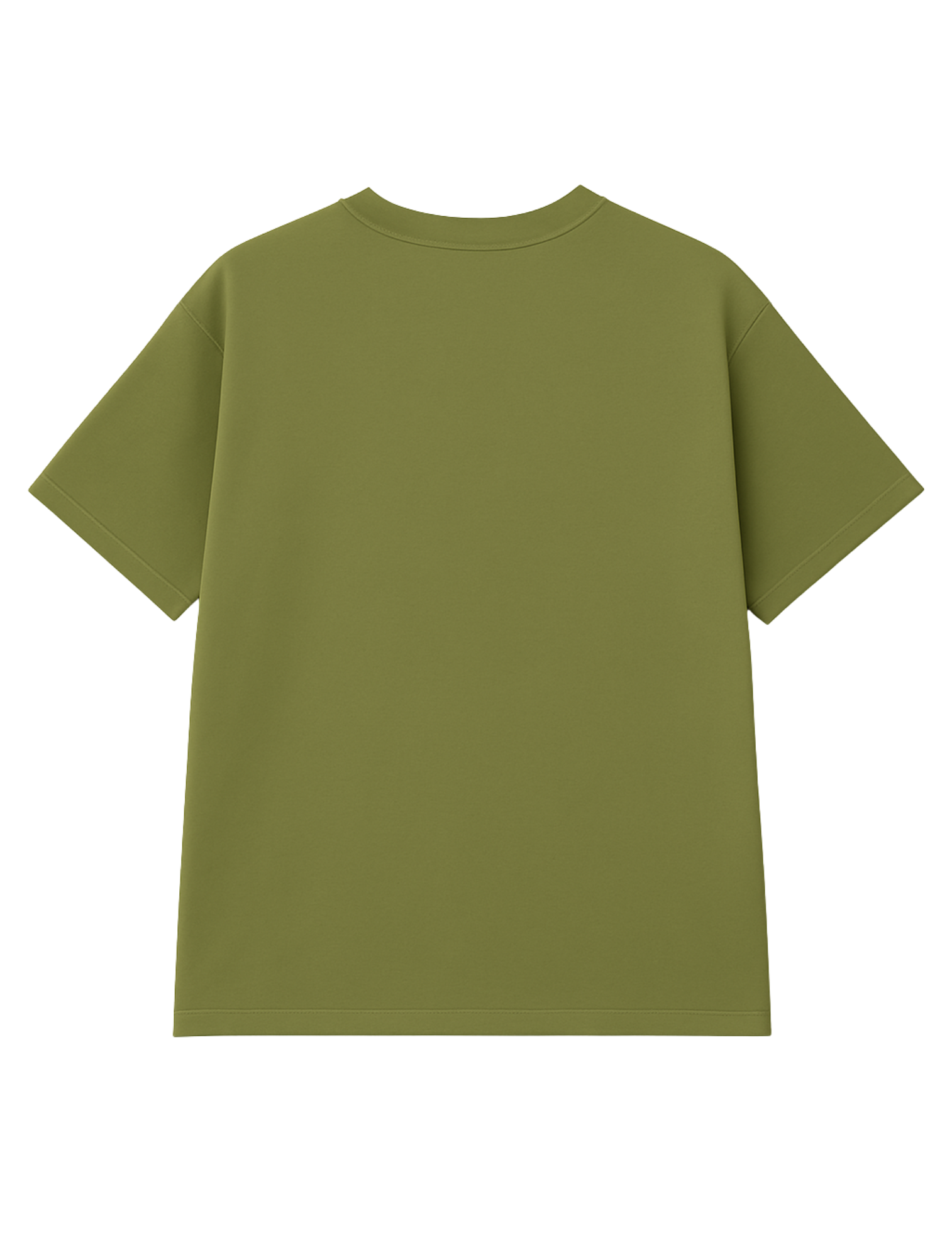 Solid Unisex Olive Green Oversized T-Shirt
