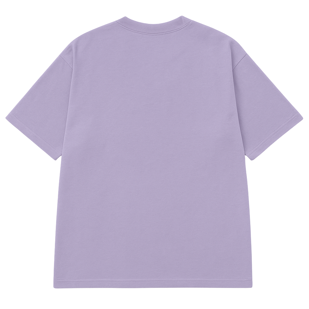 Solid Unisex Lavender Oversized T-Shirt