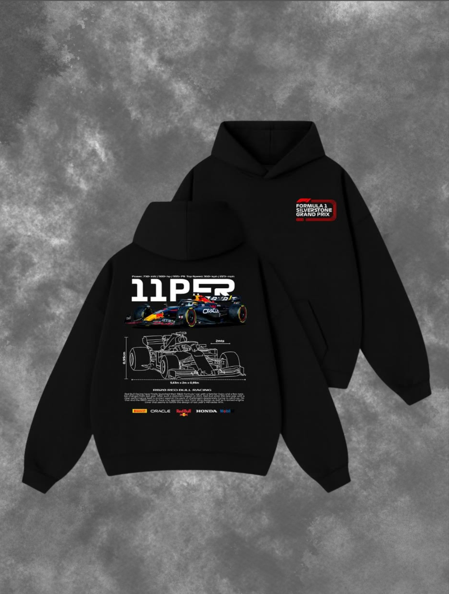 “Red Bull RB19” Racing Black Hoodie – Limited Edition