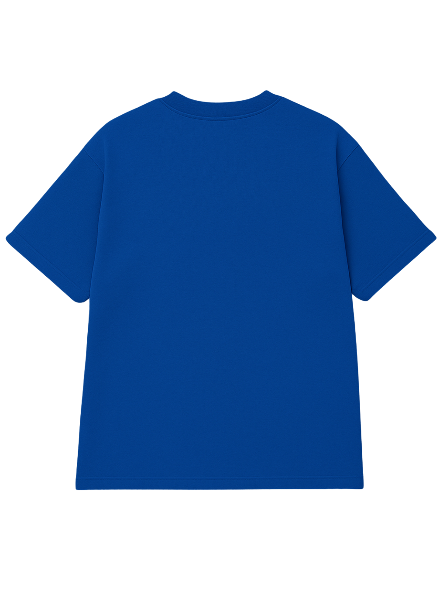 Solid Unisex Royal Blue Oversized T-Shirt