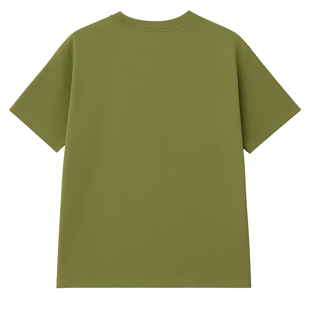 Solid Unisex Olive Green Oversized T-Shirt