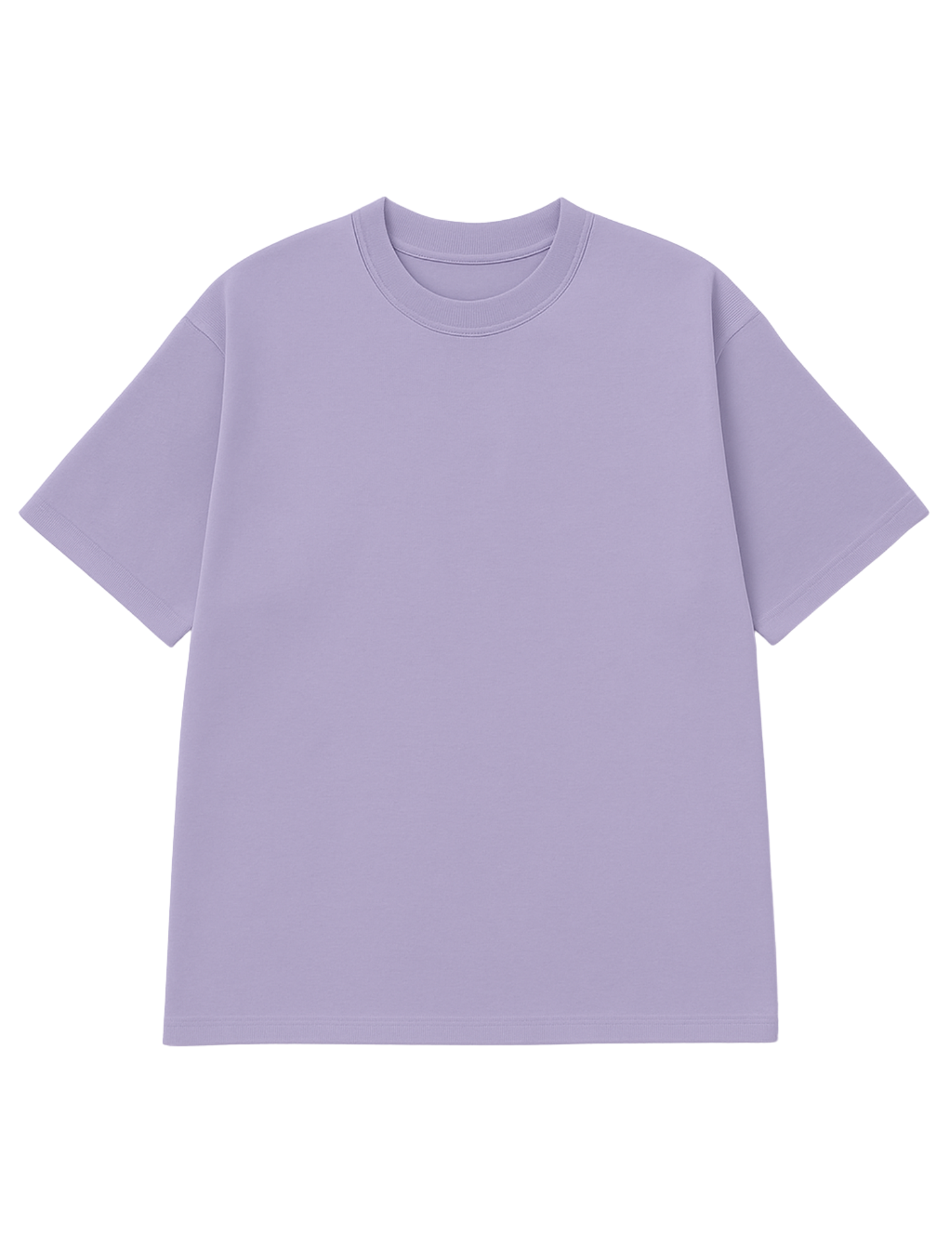 Solid Unisex Lavender Oversized T-Shirt