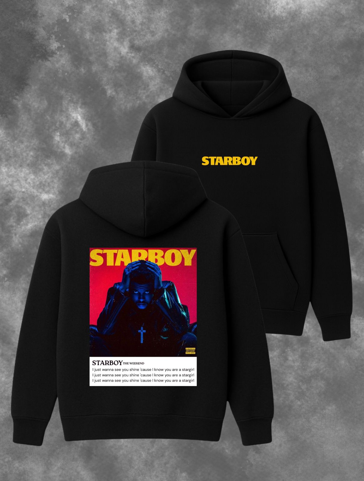 Starboy × Stargirl Couple Oversized Hoodie – Cosmic Love Edition