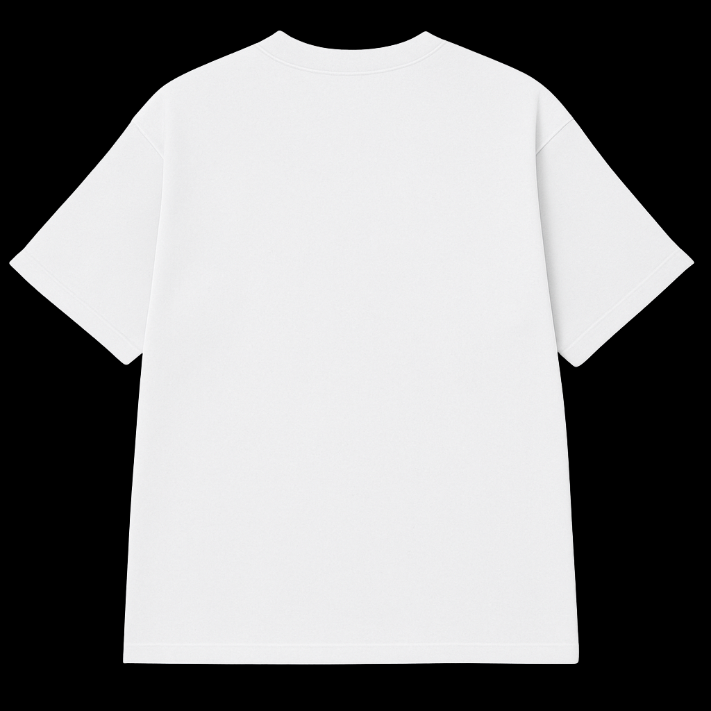 Solid Unisex White Oversized T-Shirt