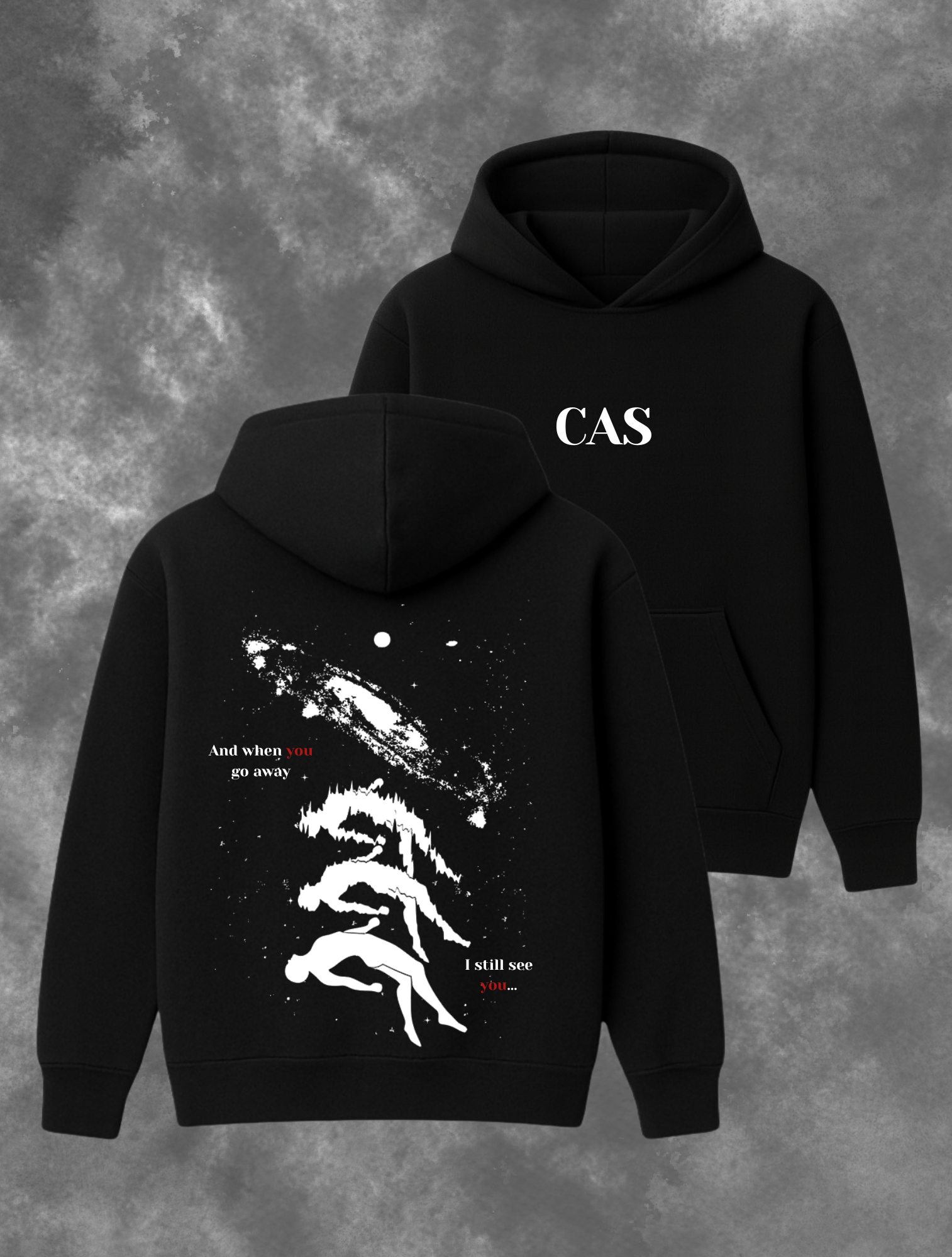 “CAS — Still See You” Emotional Black Hoodie – Limited Edition