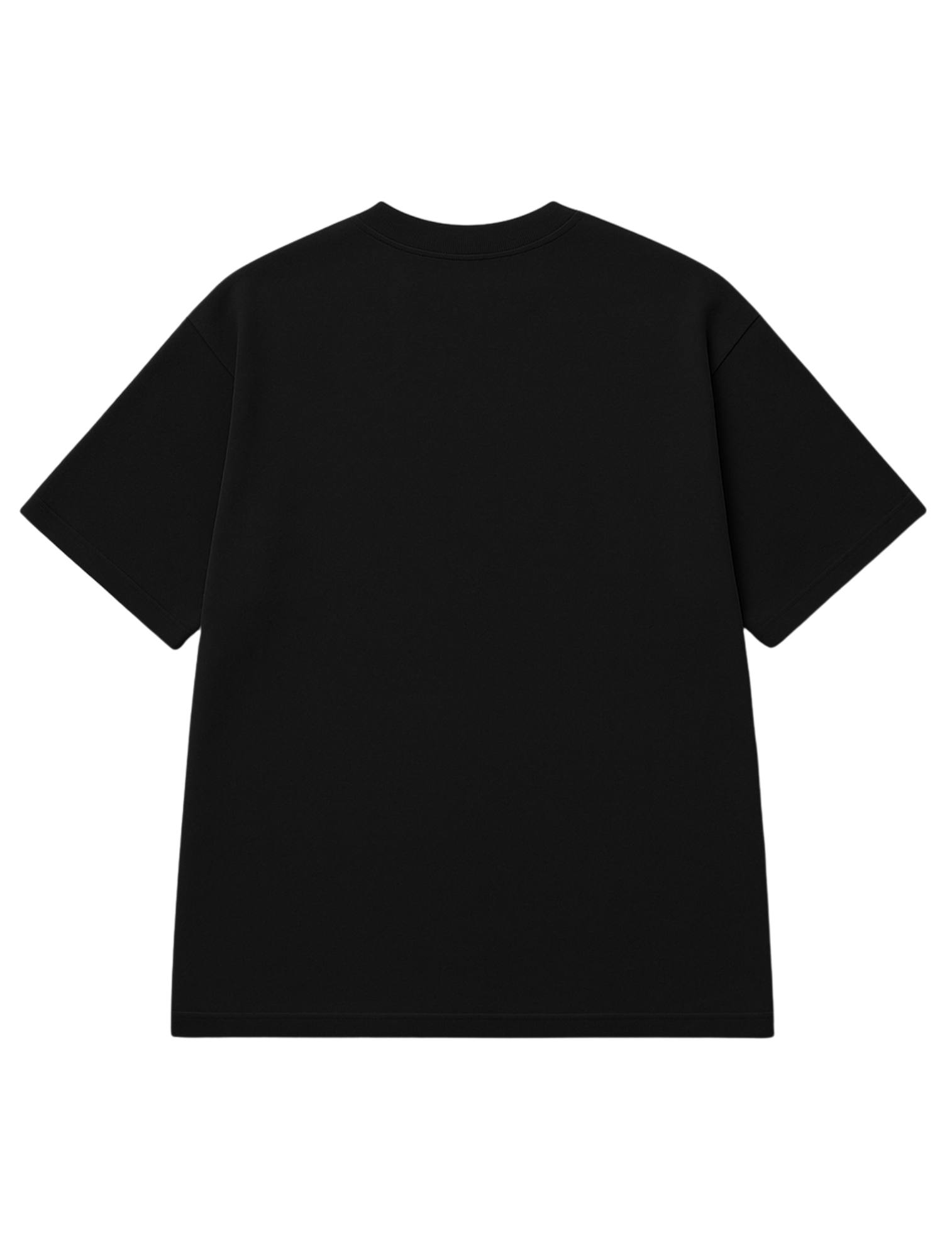 SOLID UNISEX BLACK OVERSIZED T-SHIRT